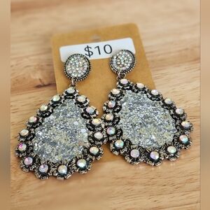 Silver Tear Drop Earrings